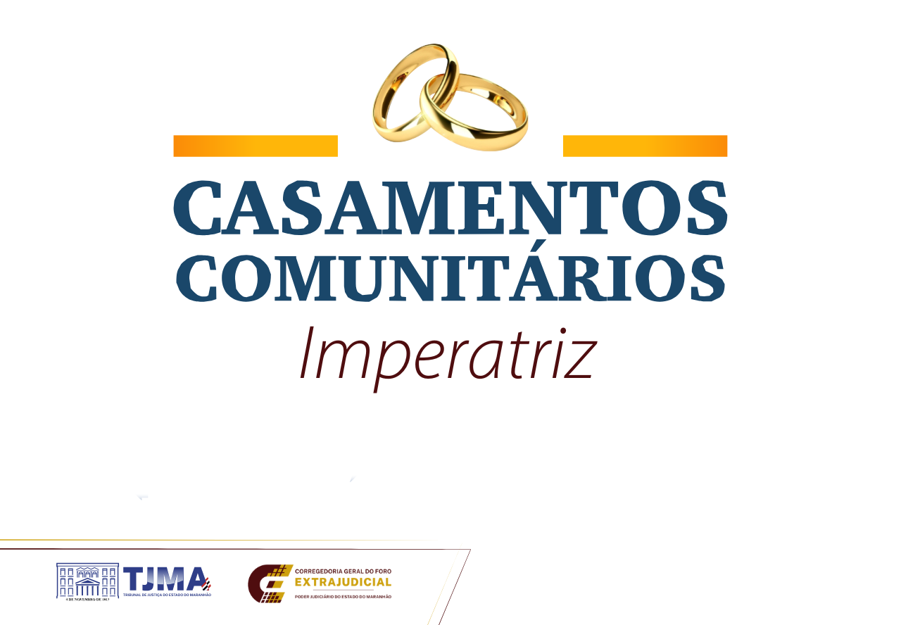 imagem retangular com a marca do projeto casamentos comunitários, edição imperatriz