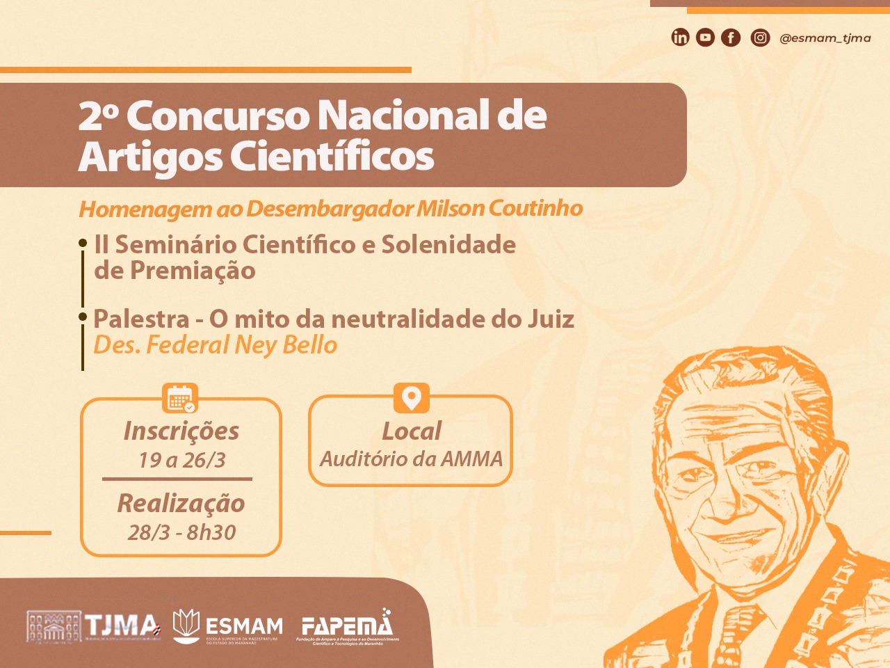 PREMIAÇÃO CONCURSO NACIONAL DE ARTIGOS DA ESMAM - FAPEMA