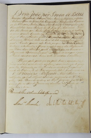 Carta do príncipe regente, D. João VI