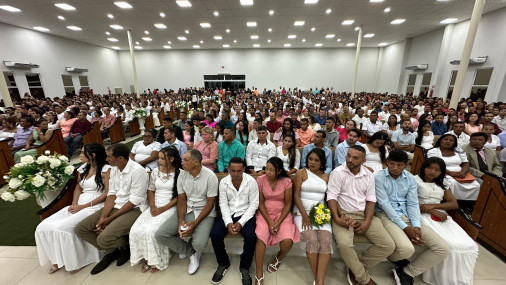 Igreja Assembleia de Deus de Barra do Corda recebe 255 casais para celebração de casamento.
