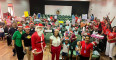 Grupo em festa de natal