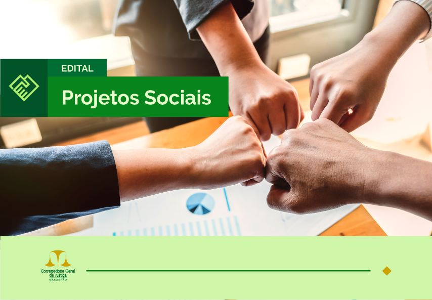 imagem na qual aprecem algumas mãos demonstrando união, e a expressão PROJETOS SOCIAIS