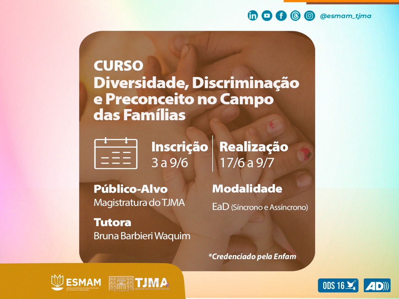CURSO DIVERSIDADE, DISCRIMINAÇÃO E PRECONCEITO
