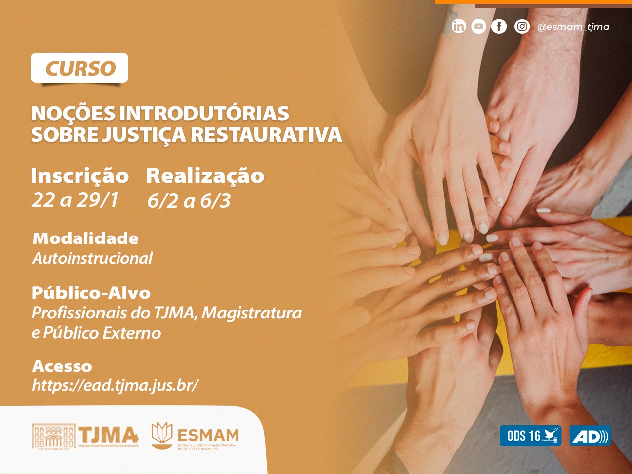 CURSO DE JUSTIÇA RESTAURATIVA 2025