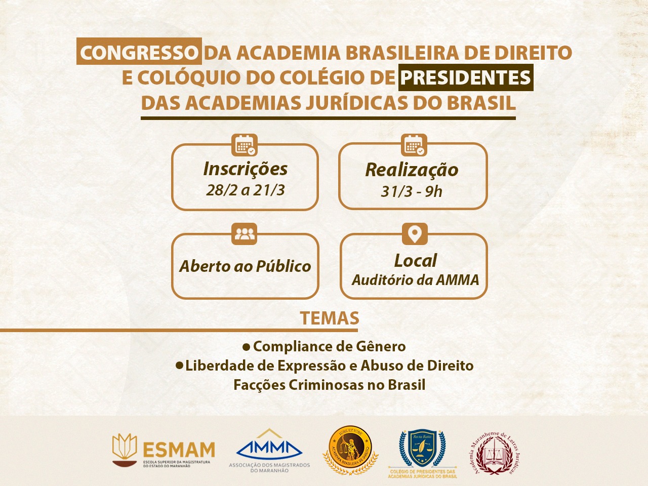 CONGRESSO ACADEMIA DE DIREITO