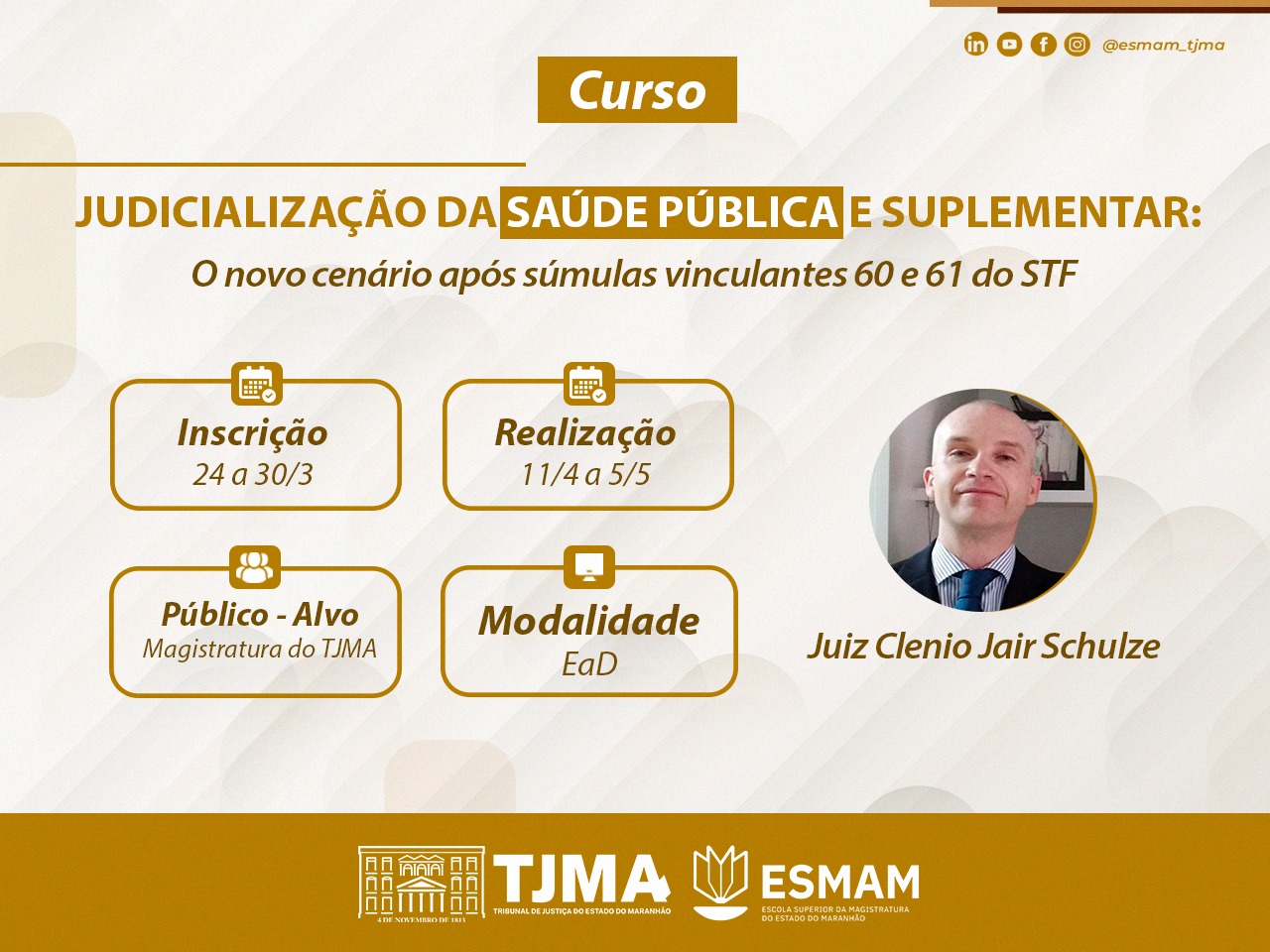CURSO JUDICIALIZAÇÃO DA SAÚDE