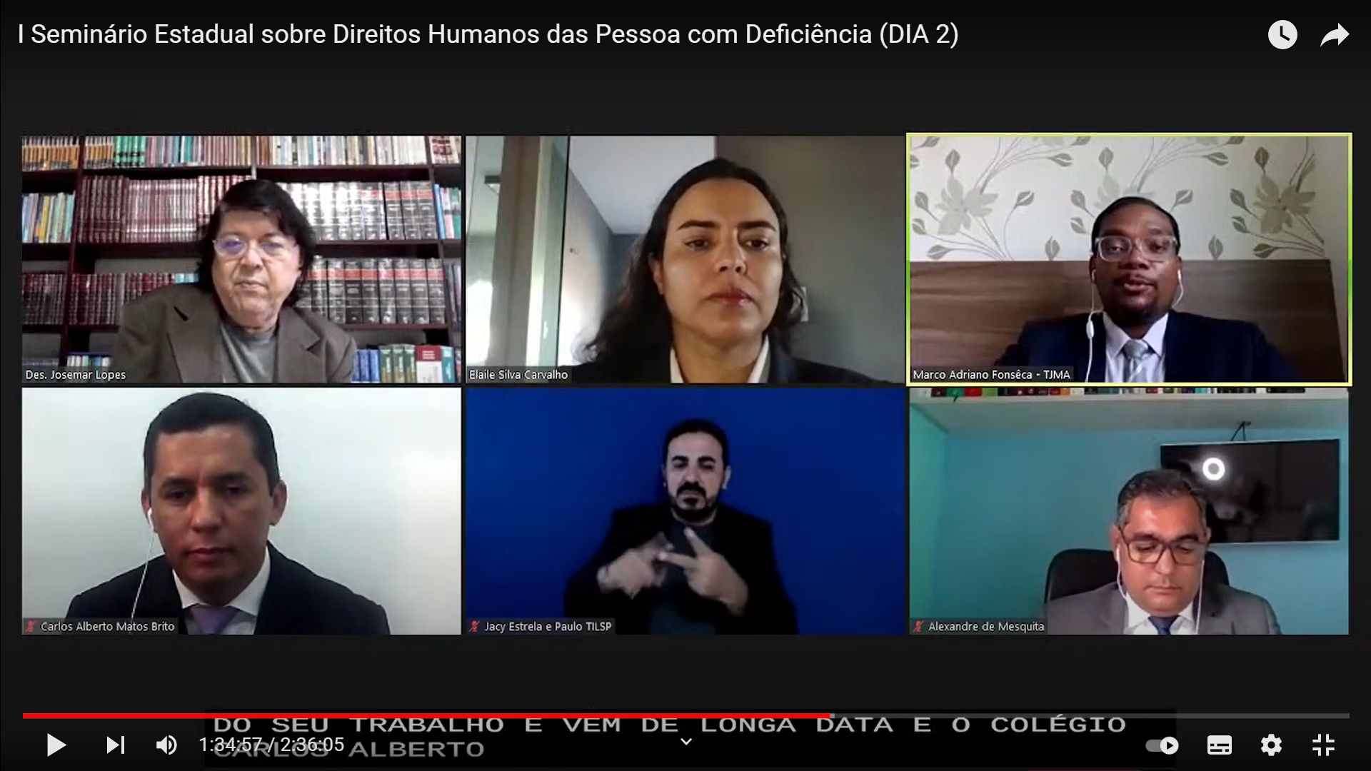 SEMINÁRIO DIREITOS HUMANOS DA PESSOA COM DEFICIÊNCIA palestra segundo dia com juiz Marco Adriano
